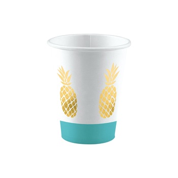 Set 8 Pahare Ananas, Multicolor, 250 ml Set 8 Pahare Ananas, Multicolor, 250 ml