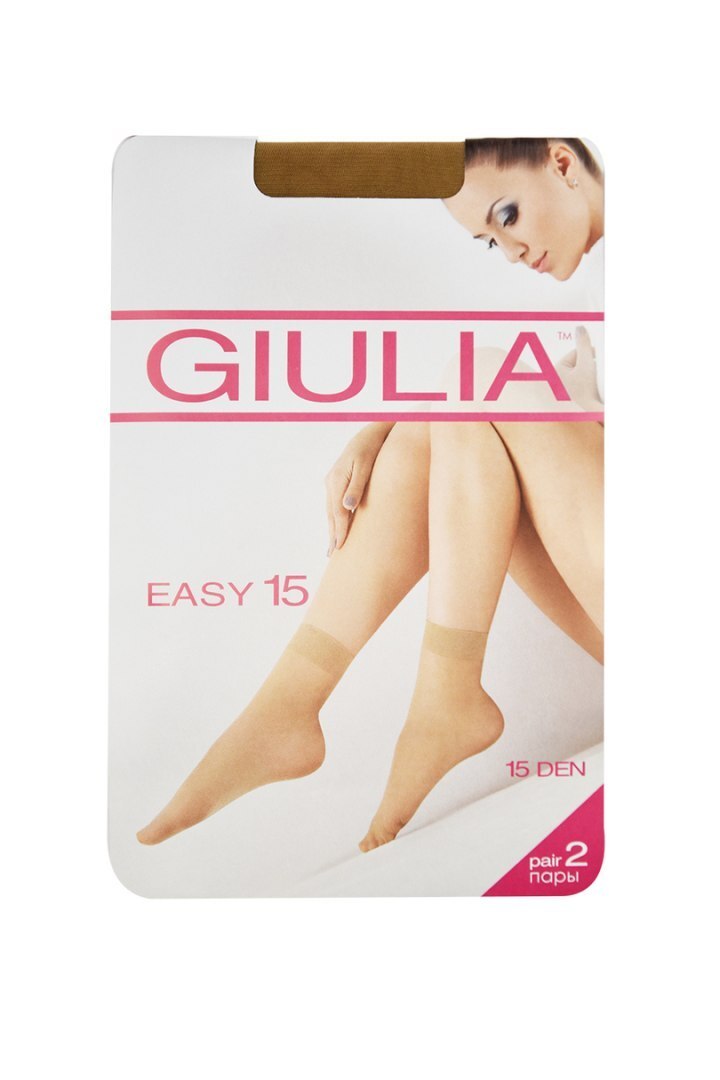 Set 2 perechi de sosete Giulia, Easy, 15 den, Marime 1/2, Bronz, 1-2, Bronz