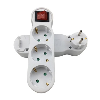 Triplu Stecher, Active, 3 Prize mama cu impamantare si buton on/off, protectie copii, curent 250V/16A/3500W Triplu Stecher, Active, 3 Prize mama cu impamantare si buton on/off, protectie copii, curent 250V/16A/3500W
