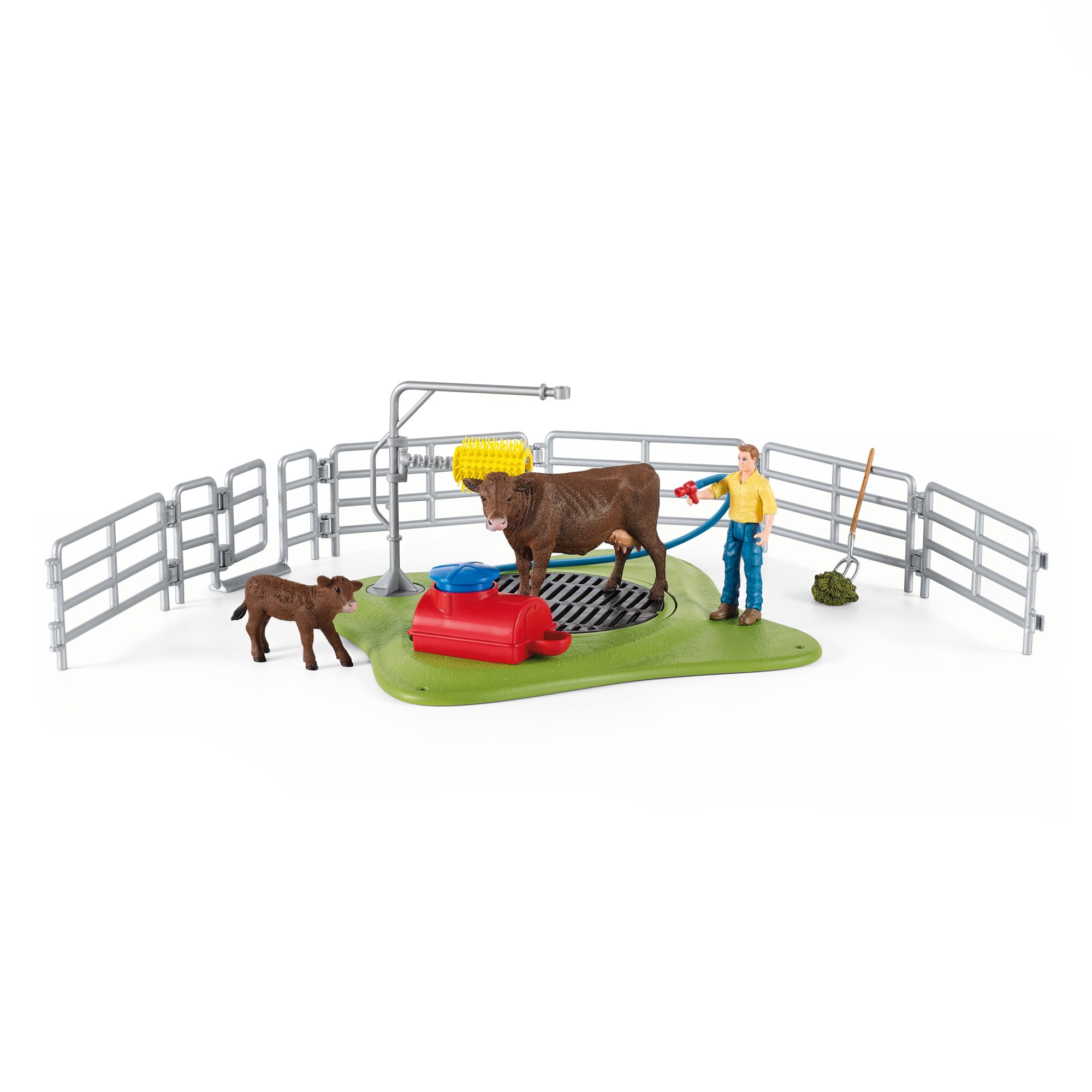 Set Figurine Schleich Farm World Statie de spalare pentru vacute