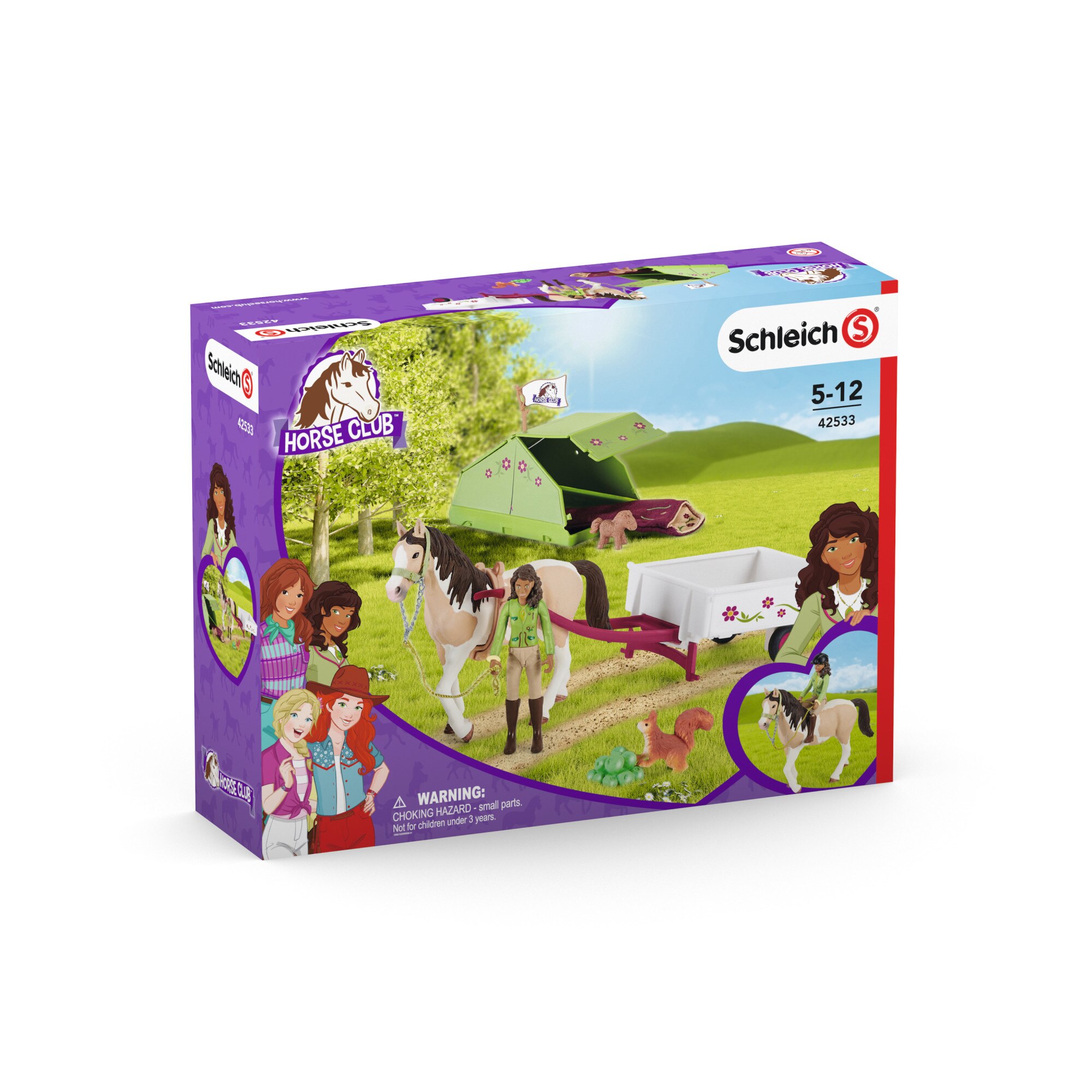 Set Figurine Schleich Horse Club Excursie la camping cu Sarah