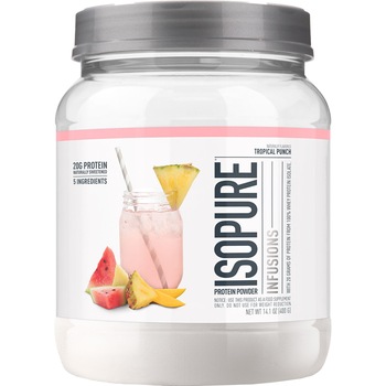 IsoPure® Infusions™, Proteina Izolata din Zer, cu Aroma de Punch Tropical, 400 g IsoPure® Infusions™, Proteina Izolata din Zer, cu Aroma de Punch Tropical, 400 g