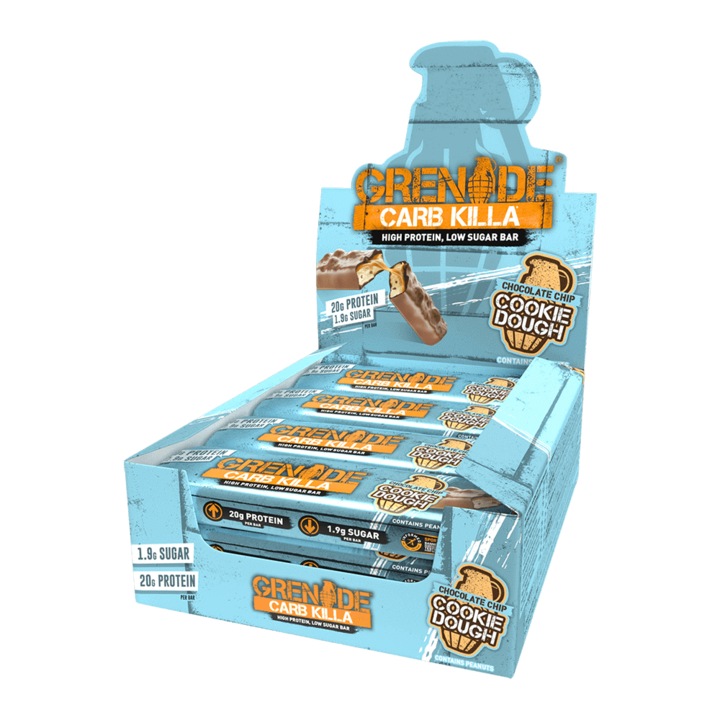 Cutie 12 Batoane Proteice Grenade Carb Killa, Cookie Dough, 60g