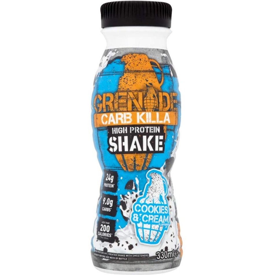 Grenade® Carb Killa Protein Shake, Shake Proteic RTD cu Aroma de Biscuiti si Frisca, 330 ml