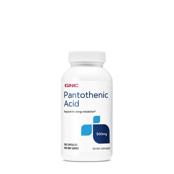 GNC Pantothenic Acid 500 mg, Acid Pantotenic, 100 cps GNC Pantothenic Acid 500 mg, Acid Pantotenic, 100 cps