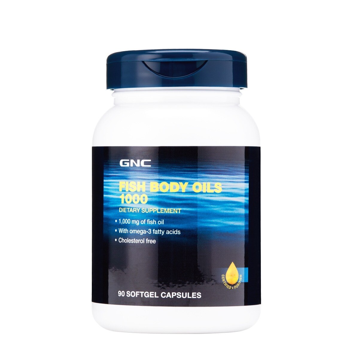 GNC Fish Body Oils, Ulei de Peste 1000 mg, 90 cps