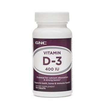 GNC Vitamin D-3 400 IU, Vitamina D-3 Colecalciferol 400 UI, 100 tb GNC Vitamin D-3 400 IU, Vitamina D-3 Colecalciferol 400 UI, 100 tb