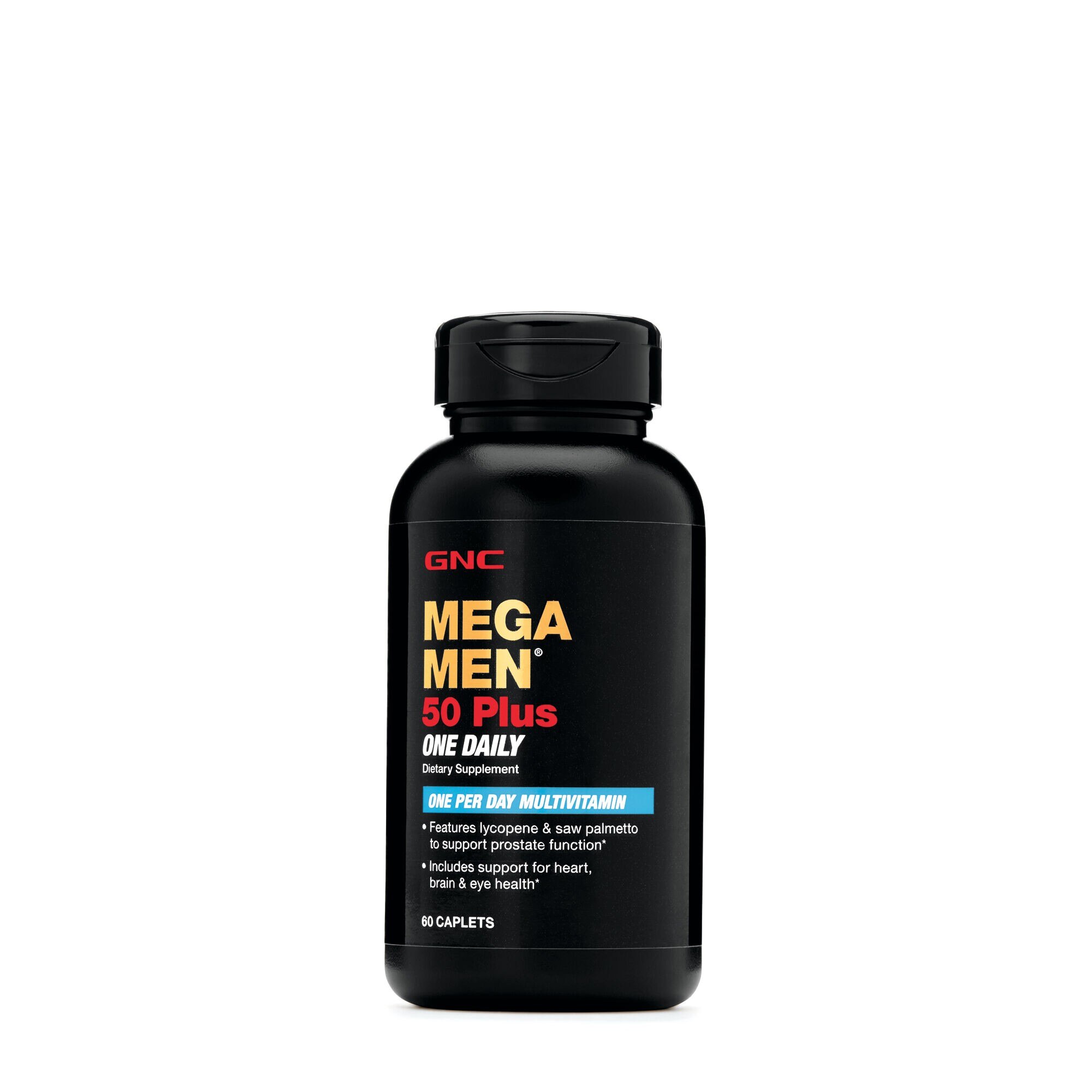 GNC Mega Men® 50 Plus One Daily, Complex de Multivitamine Pentru Barbati, 60 tb