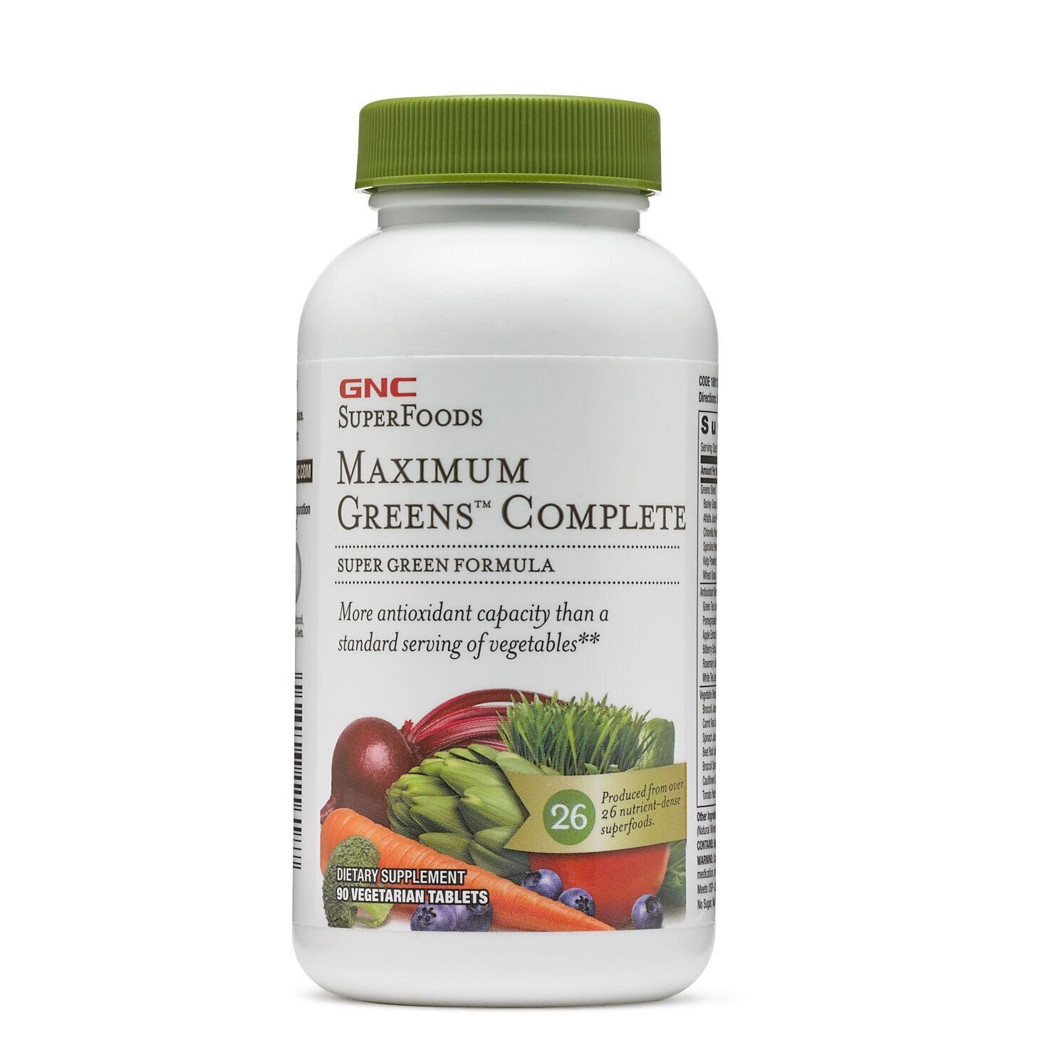GNC SuperFoods Maximum Greens™ Complete, 90 tb