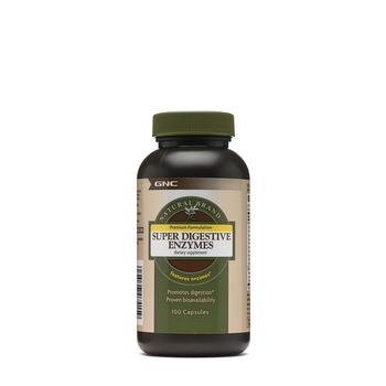 GNC Natural Brand™ Super Digestive Enzymes, Enzime Digestive, 100 cps GNC Natural Brand™ Super Digestive Enzymes, Enzime Digestive, 100 cps