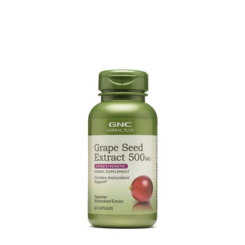 GNC Herbal Plus® Grape Seed 500 mg, Extract din Seminte de Struguri, 60 cps GNC Herbal Plus® Grape Seed 500 mg, Extract din Seminte de Struguri, 60 cps