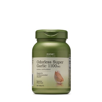 GNC Herbal Plus® Odorless Super Garlic 1100 mg, Extract de Usturoi Inodor, 100 tb GNC Herbal Plus® Odorless Super Garlic 1100 mg, Extract de Usturoi Inodor, 100 tb