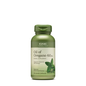 GNC Herbal Plus® Oil Of Oregano 60 mg, Ulei de Oregano Extract Standardizat, 100 cps GNC Herbal Plus® Oil Of Oregano 60 mg, Ulei de Oregano Extract Standardizat, 100 cps