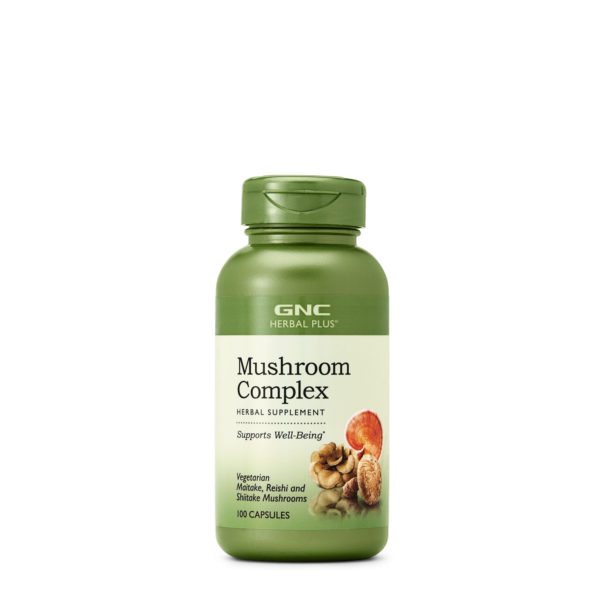 GNC Herbal Plus® Mushroom Complex, Complex de Ciuperci Maitake, Reishi, Shiitake, 100 Cps