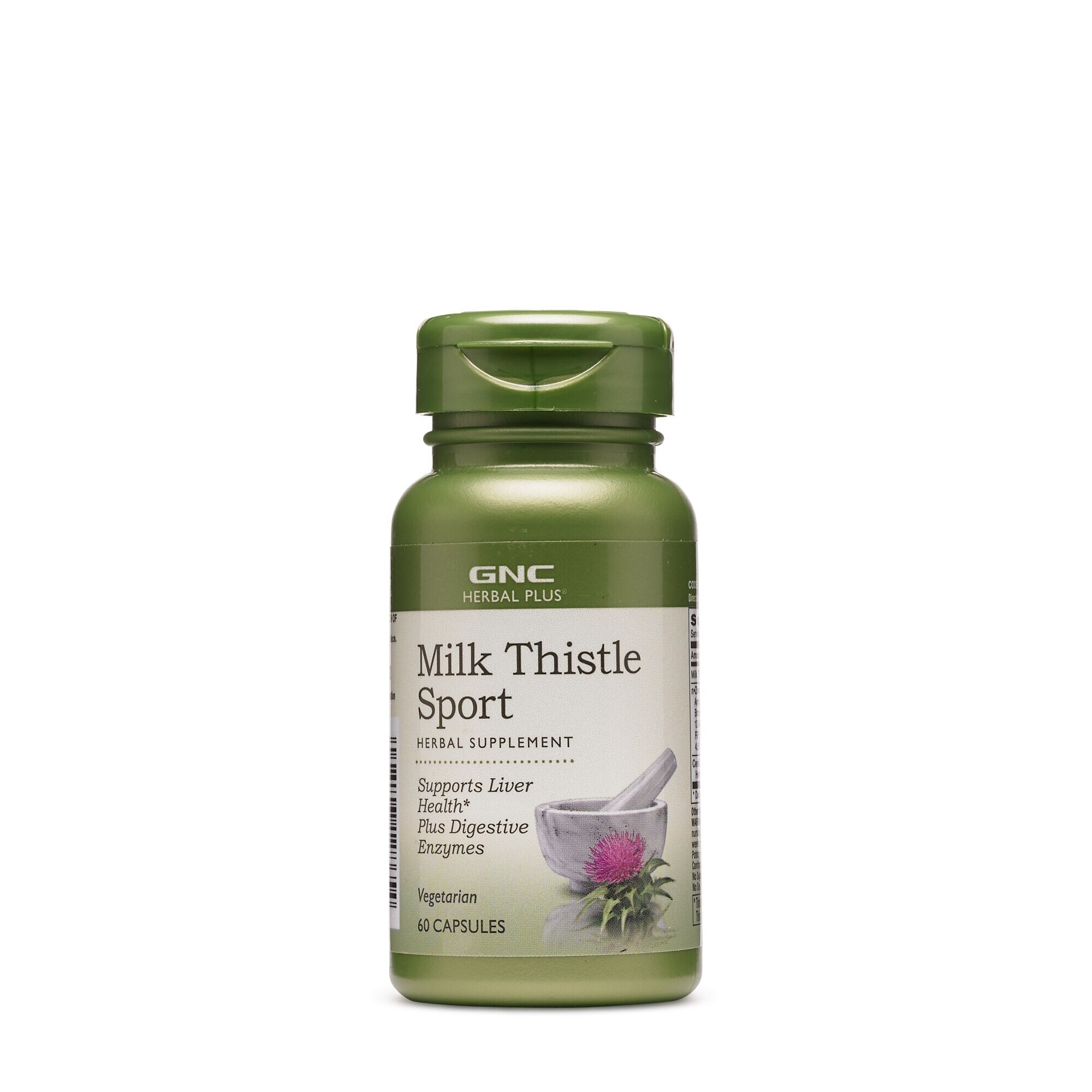 GNC Herbal Plus® Milk Thistle Sport, Extract din Seminte de Armurariu, 60 cps