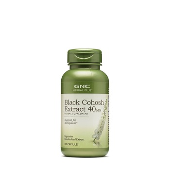 GNC Herbal Plus® Black Cohosh 40 mg, Extract Standardizat de Cohos Negru, 100 cps GNC Herbal Plus® Black Cohosh 40 mg, Extract Standardizat de Cohos Negru, 100 cps