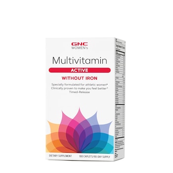 GNC Women's Ultra Mega® Active without Iron, Complex de multivitamine Pentru Femei Fara Fier, 180 tb GNC Women's Ultra Mega® Active without Iron, Complex de multivitamine Pentru Femei Fara Fier, 180 tb
