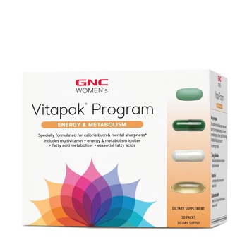 GNC Women's Vitapak Program® Energy and Metabolism, Complex de Multivitamine Pentru Femei, Energie si Metabolism, 30 Pachetele GNC Women's Vitapak Program® Energy and Metabolism, Complex de Multivitamine Pentru Femei, Energie si Metabolism, 30 Pachetele