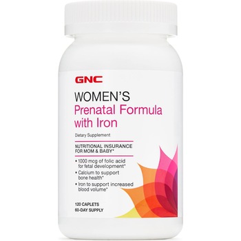 GNC Women's Prenatal Formula with Iron, Formula Prenatala cu Fier, 120 tb GNC Women's Prenatal Formula with Iron, Formula Prenatala cu Fier, 120 tb