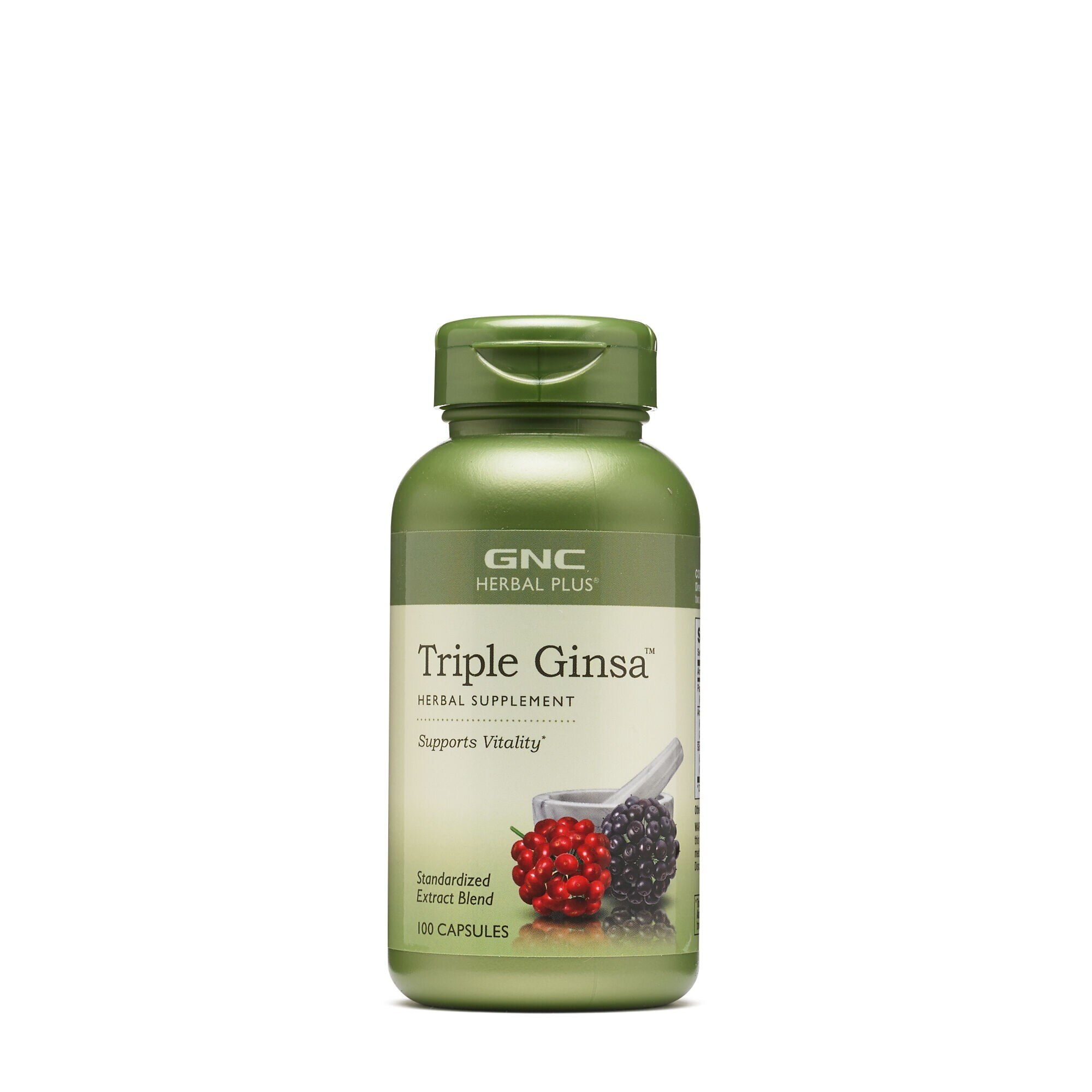 GNC Herbal Plus® Triple Ginsa™, Extract Standardizat Din 3 Tipuri de Ginseng, 100 cps