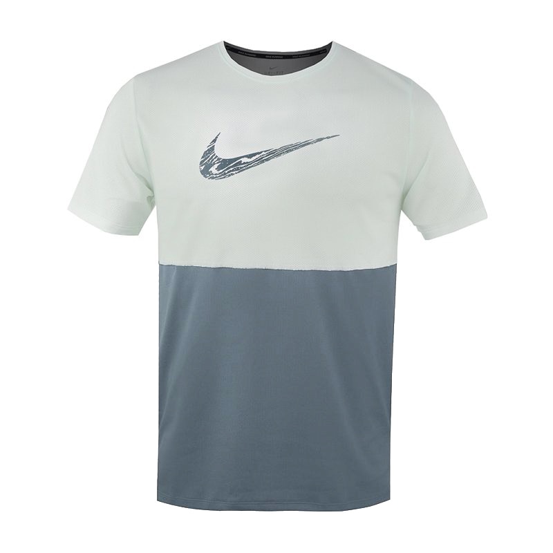 Tricou Nike Breathe Run DA0210-394, Barbati, Alb