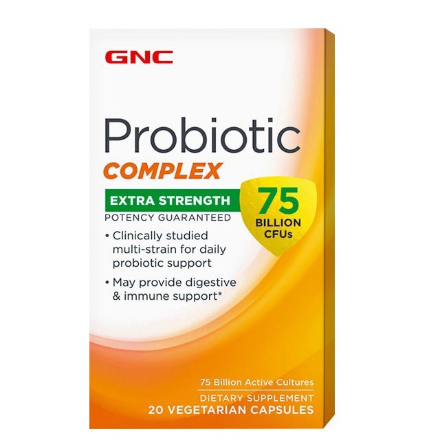 GNC Probiotic Complex Extra Strength 75 Billion CFUs, Probiotic 75 Miliarde UFC, 20 cps