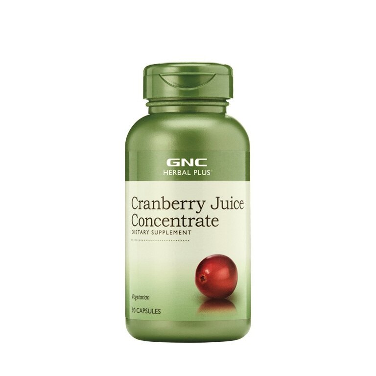 GNC Herbal Plus® Cranberry Juice Concentrate, Concentrat din Suc de Merisor, 90 cps