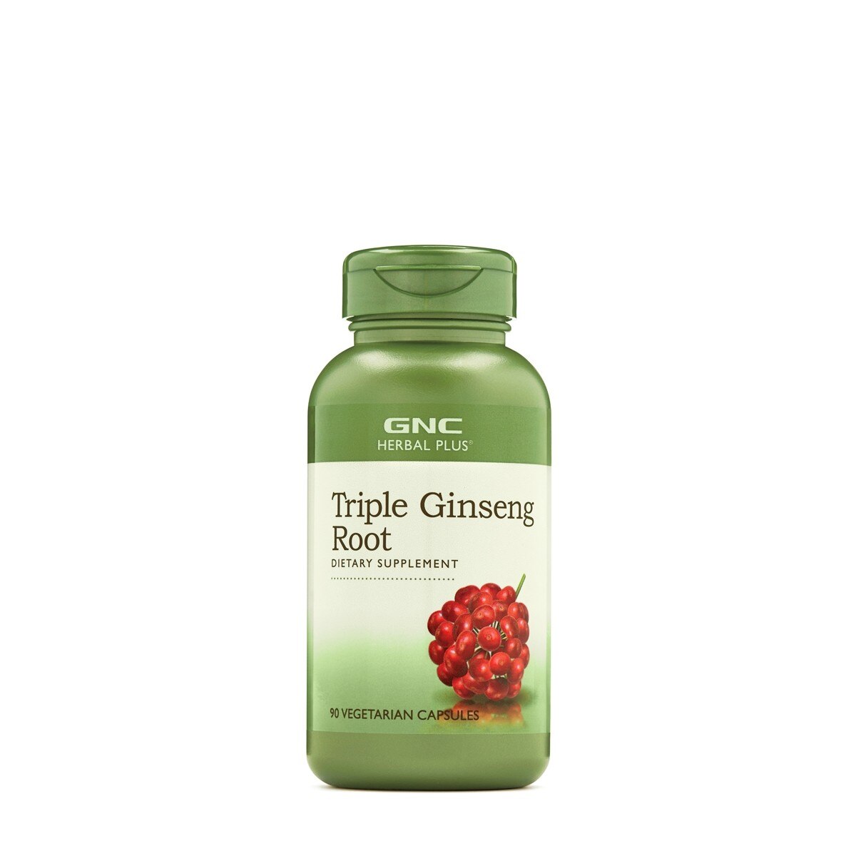 GNC Herbal Plus® Triple Ginseng Root, Radacina Din Trei Tipuri de Ginseng, 90 cps