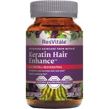 Resvitale™ Keratin Hair Enhance™, Keratina cu Biotina si Resveratrol, 60 cps Resvitale™ Keratin Hair Enhance™, Keratina cu Biotina si Resveratrol, 60 cps