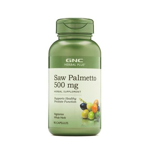 GNC Herbal Plus® Saw Palmetto 500 mg, Extract din Palmier Pitic, 90 cps