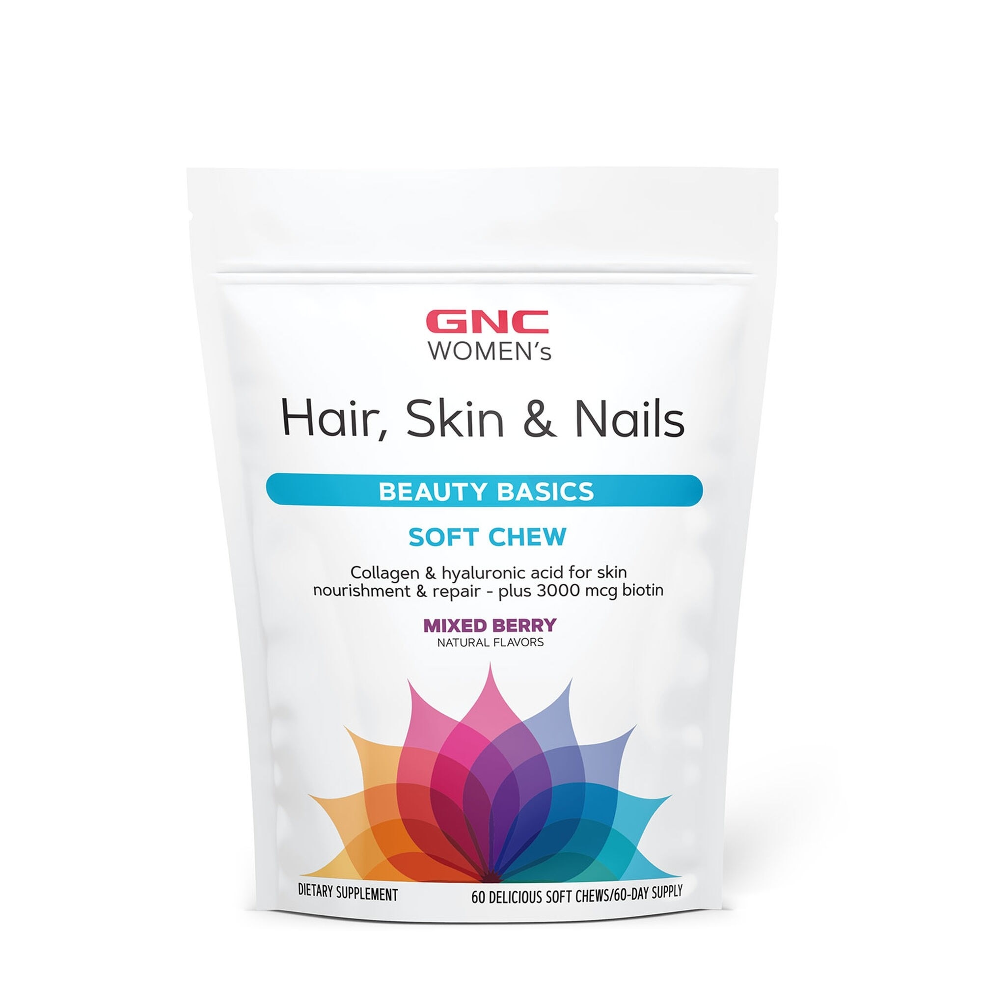 GNC Women’s Formula Pentru Par, Piele si Unghii, Caramele cu Aroma de Fructe de Padure, 60 Caramele