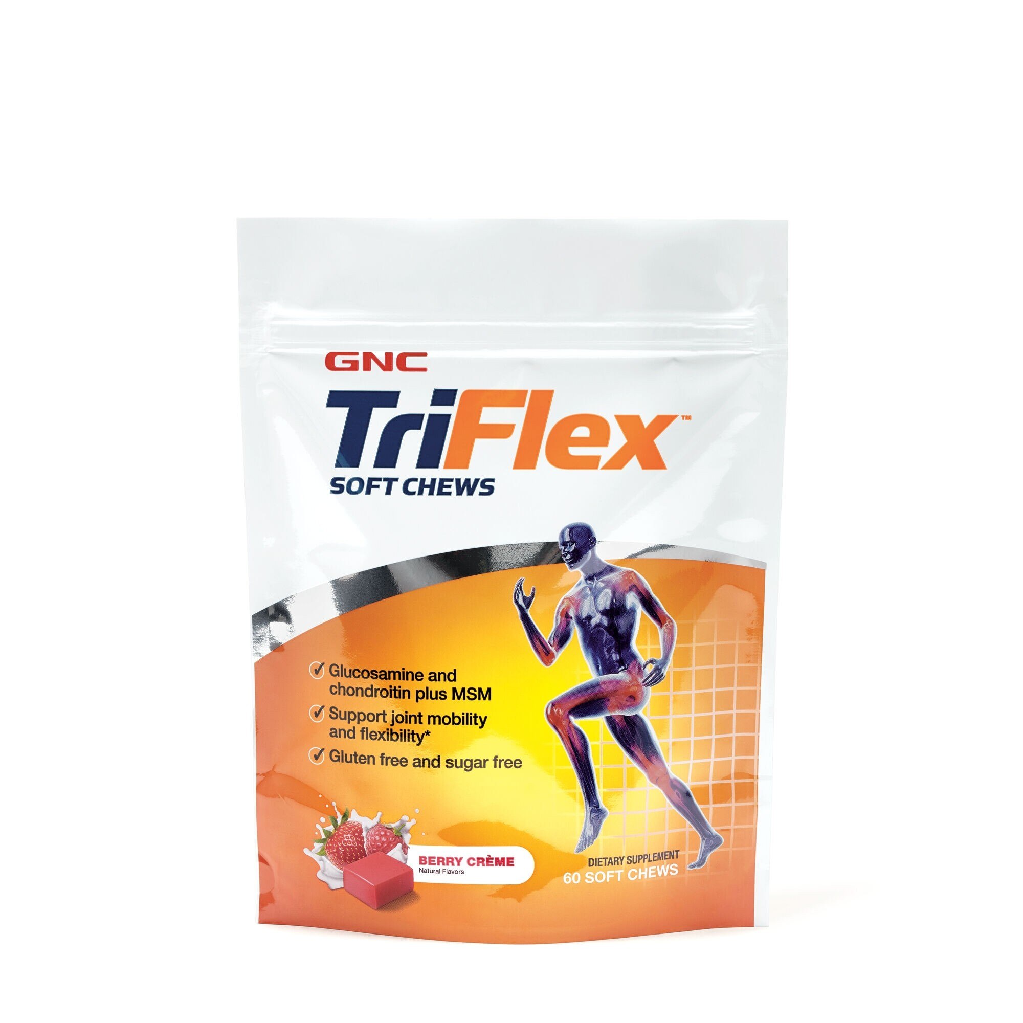 GNC TriFlex™ Soft Chews, cu Aroma de Fructe de Padure, 60 Caramele