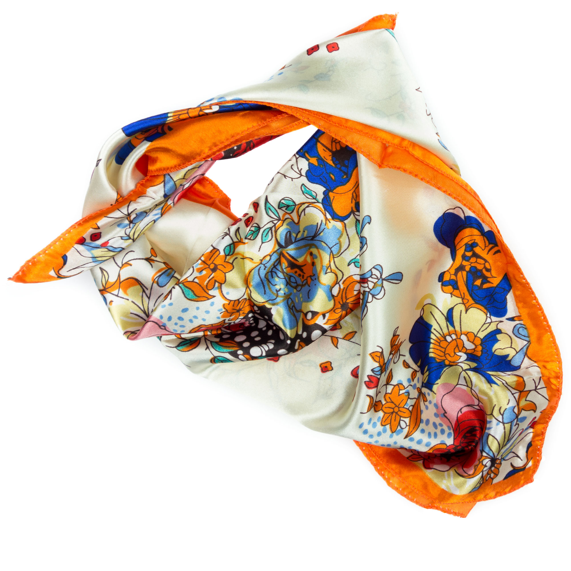 Batic, de dama, cu imprimeu floral multicolor, 50x50 cm - ES659