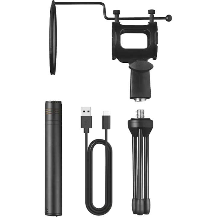 Microfon Trust GXT 241 Velica, tripod, shockmount & popfilter, USB