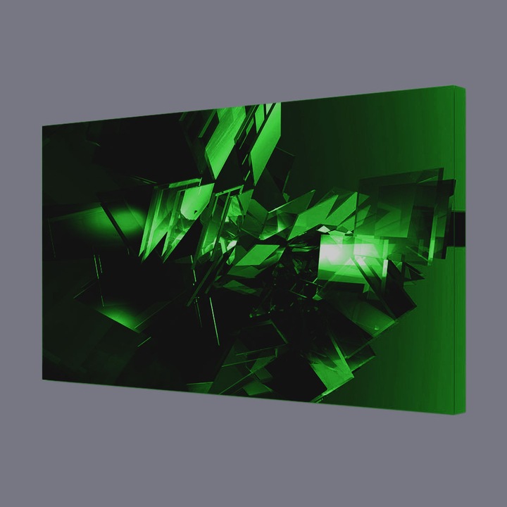 Tablou Canvas Fosforescent, Luminos in Intuneric, Premium, Art Star, Sticla, Abstract, Panza pe cadru de lemn, Decoratiuni Moderne pentru Casa, 20 x 30 cm