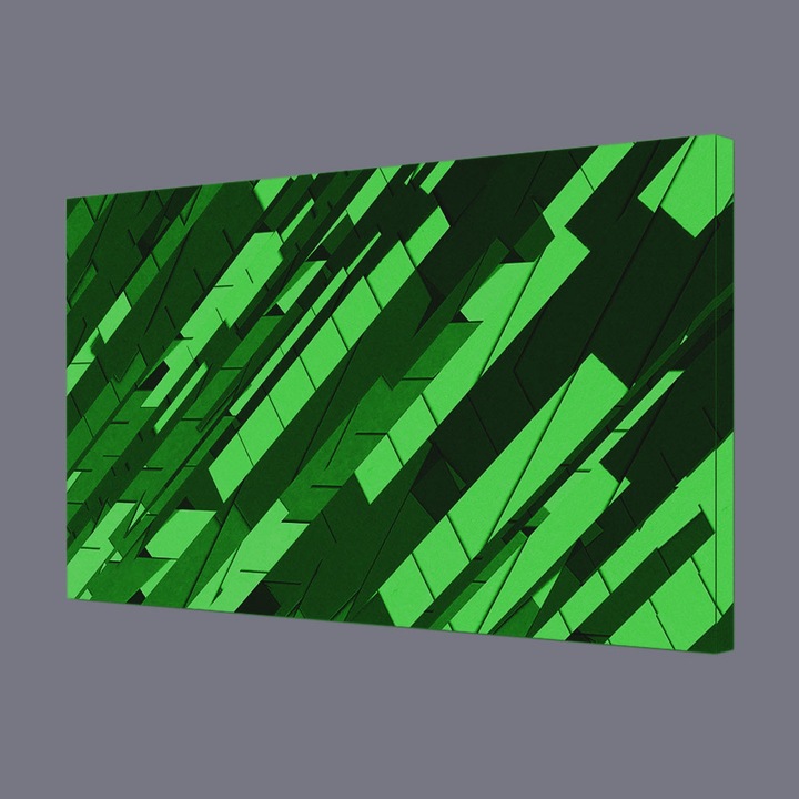Tablou Canvas Fosforescent, Luminos in Intuneric, Premium, Art Star, Forme adunate, Abstract, Panza pe cadru de lemn, Decoratiuni Moderne pentru Casa, 40 x 60 cm