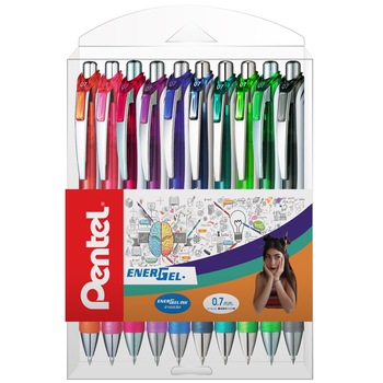 Set rollere Energel 0.7mm cu mecanism, 10 culori Set rollere Energel 0.7mm cu mecanism, 10 culori