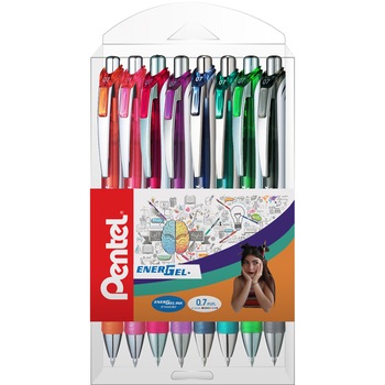 Set rollere Energel 0.7mm cu mecanism, 8 culori Set rollere Energel 0.7mm cu mecanism, 8 culori