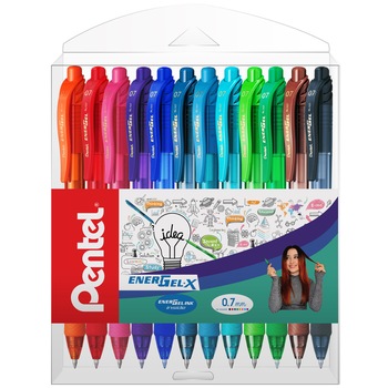 Set rollere EnergelX 0.7mm cu mecanism, 12 culori Set rollere EnergelX 0.7mm cu mecanism, 12 culori