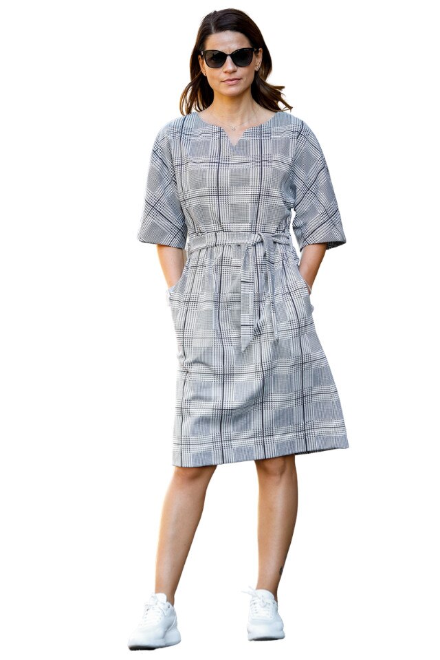 Rochie office, Giorgal, Atena, cu centura