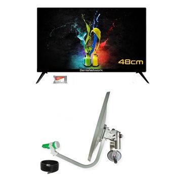 Kit Tv Auto, Televiziune Mobila prin Satelit, Televizor 48 cm cu Card si 1 Luna Vizionare incluse, Antena 45 cm cu Ventuza Dubla, 12/24V, slot CI+, ideal pentru Soferi Tir, Camping, Rulote, Clasa A, DenisNetwork™ Kit Tv Auto, Televiziune Mobila prin Satelit, Televizor 48 cm cu Card si 1 Luna Vizionare incluse, Antena 45 cm cu Ventuza Dubla, 12/24V, slot CI+, ideal pentru Soferi Tir, Camping, Rulote, Clasa A, DenisNetwork™