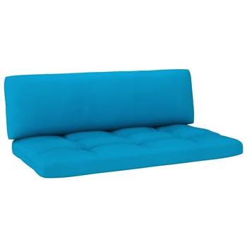 Set de 2 perne pentru canapea de gradina, din paleti, vidaXL, Textil-Poliester, 110 x 58 x 10 cm, Albastru deschis Set de 2 perne pentru canapea de gradina, din paleti, vidaXL, Textil-Poliester, 110 x 58 x 10 cm, Albastru deschis