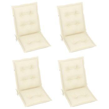 Set de 4 perne pentru scaun de gradina vidaXL, Tesatura, 100 x 50 x 7 cm, Crem Set de 4 perne pentru scaun de gradina vidaXL, Tesatura, 100 x 50 x 7 cm, Crem