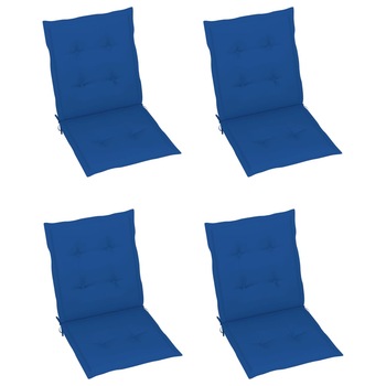 Set de 4 perne pentru scaun de gradina, vidaXL, Tesatura, 100 x 50 x 4 cm, Albastru Set de 4 perne pentru scaun de gradina, vidaXL, Tesatura, 100 x 50 x 4 cm, Albastru
