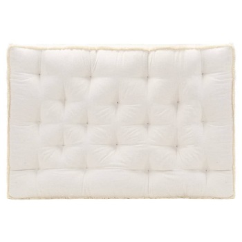 Perna cu franjuri pentru canapea din paleti, vidaXL, Bumbac, 120 x 80 x 10 cm, Bej Perna cu franjuri pentru canapea din paleti, vidaXL, Bumbac, 120 x 80 x 10 cm, Bej