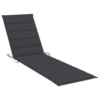 Perna de sezlong vidaXL, Poliester, 200 x 70 x 4 cm, Gri antracit Perna de sezlong vidaXL, Poliester, 200 x 70 x 4 cm, Gri antracit