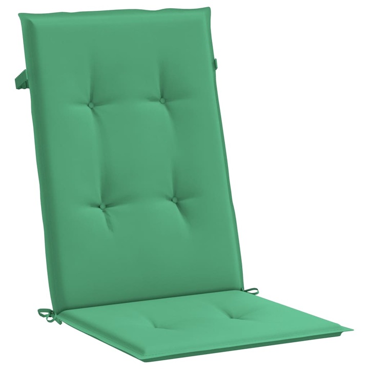 Set perne scaun cu spatar inalt vidaXL, 2 buc., verde, 120x50x3 cm, textil, 0.84 kg