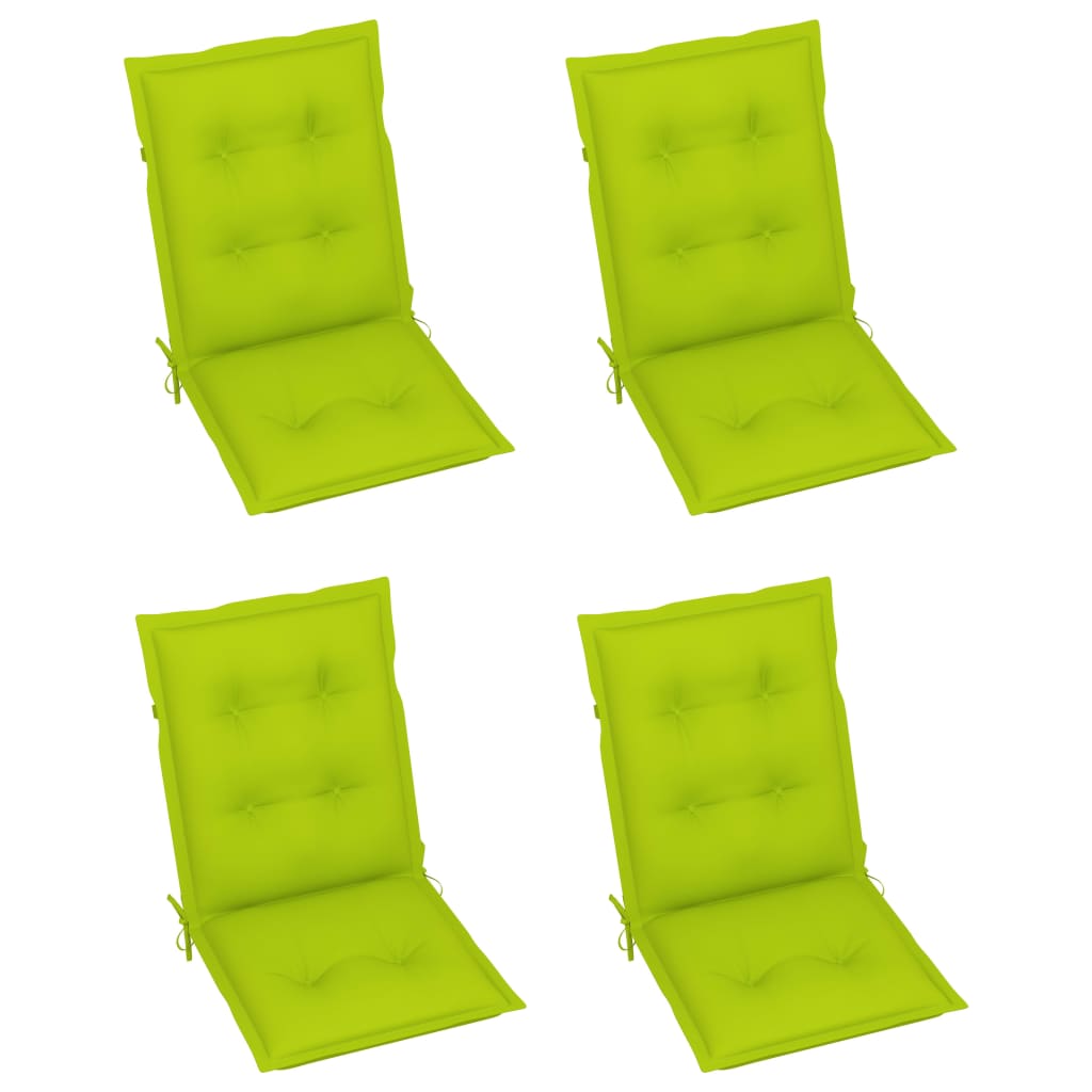 Set de 4 perne de scaun de gradina vidaXL, Poliester, 100 x 50 x 7 cm, Verde aprins