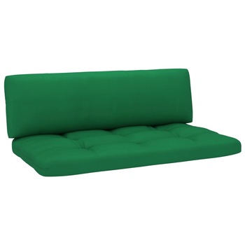 Set de 2 perne pentru canapea de gradina, din paleti, vidaXL, Textil-Poliester, 110 x 58 x 10 cm, Verde Set de 2 perne pentru canapea de gradina, din paleti, vidaXL, Textil-Poliester, 110 x 58 x 10 cm, Verde