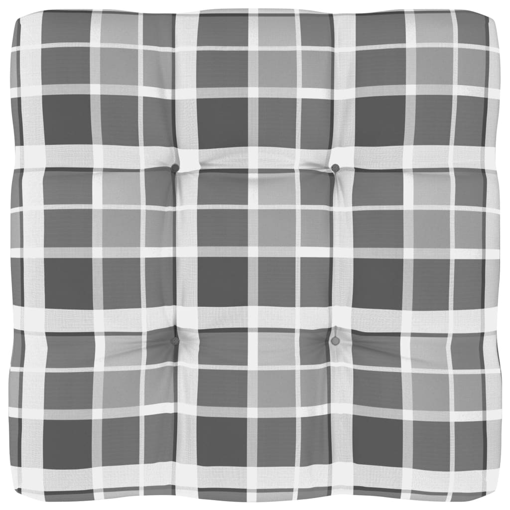 Perna decorativa vidaXL, Textil-Poliester, 58 x 58 x 10 cm, Gri model carouri